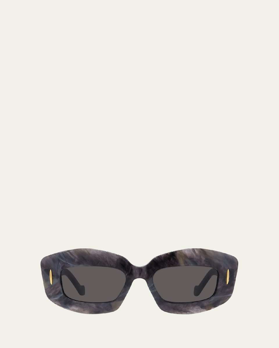 Silver Screen Chunky Acetate Rectangle Sunglasses